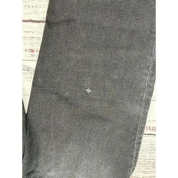 RE/DONE Womens 70s Stove Pipe Straight Leg Jeans Raw Hem Denim Black Size 29 NWT Straight Leg
